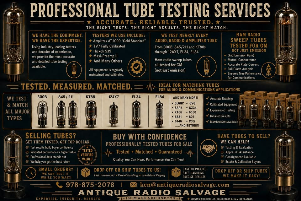 Professional vacuum tube testing service